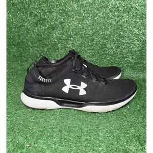 Under Armour Charged Cool Switch Run Womens 6 Boys 4.5 Black White Comfort Shoes